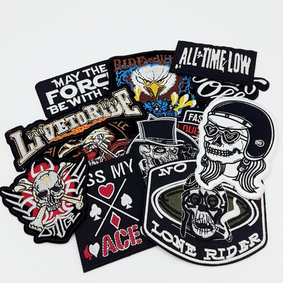 20 punk biker patches iron on - Picture 4 of 4